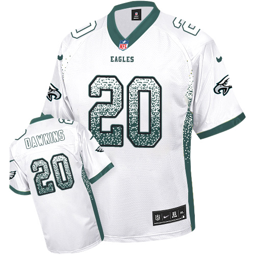 Official NFL PHI Eagles #20 Brian Dawkins White Elite Jersey