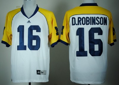 Men's Michigan UM White 2024 stitched Denard Robinson #16 moisture