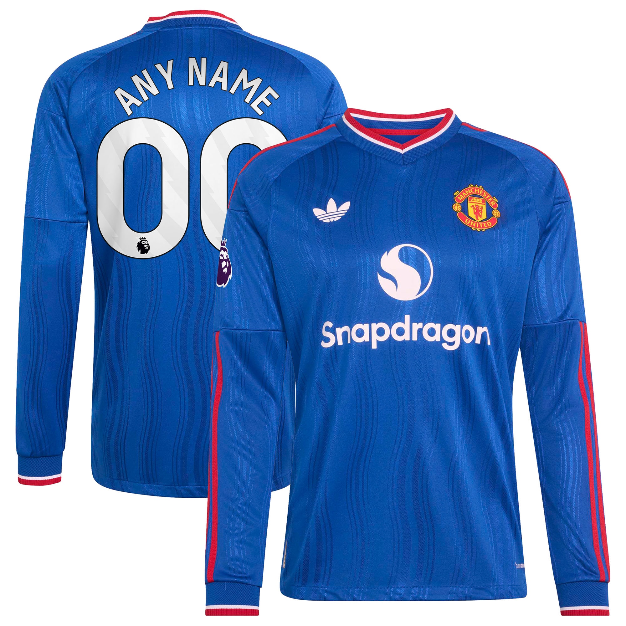 [SJH] Manchester United 2026/27 Away On-Field Authentic Custom Long Sleeve Jersey - Royal