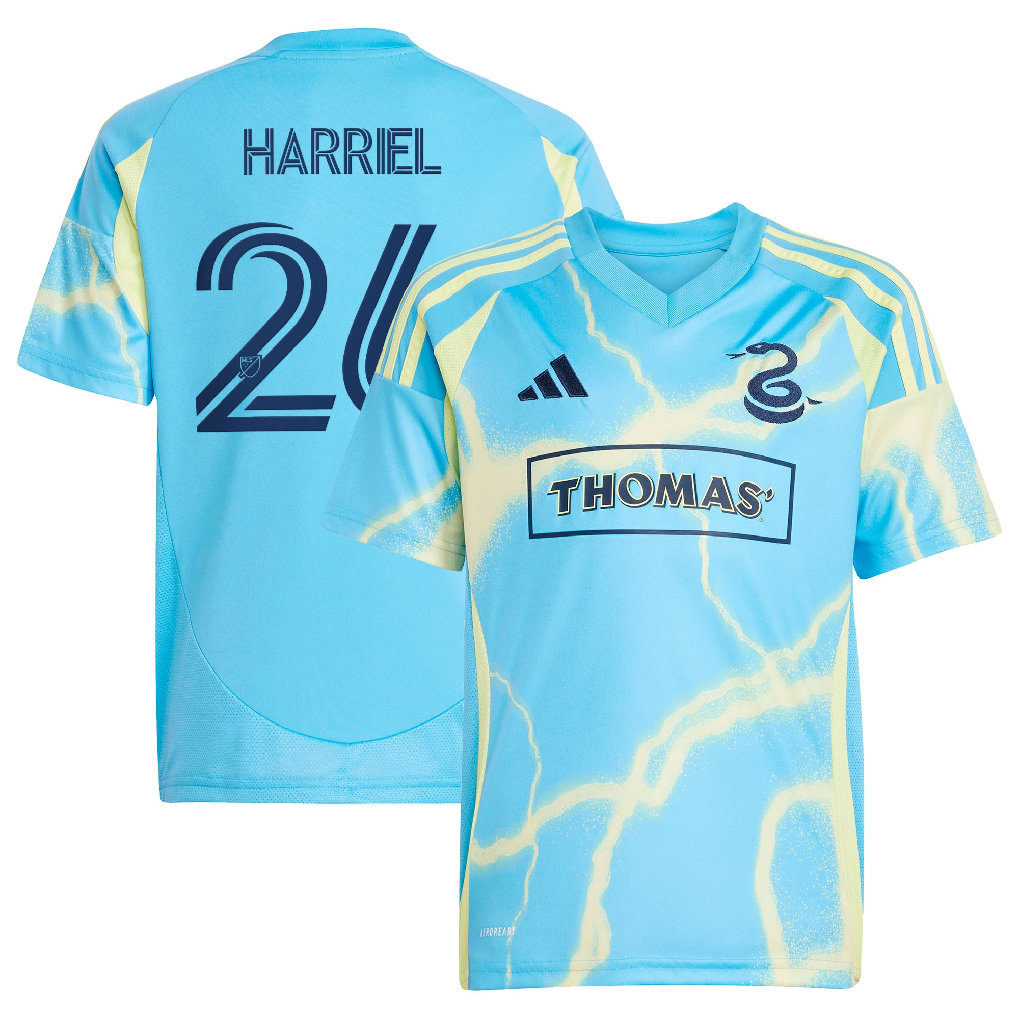 [JED] Nathan Harriel Philadelphia Union Youth 2025 The Voltage Kit Replica Jersey - Blue