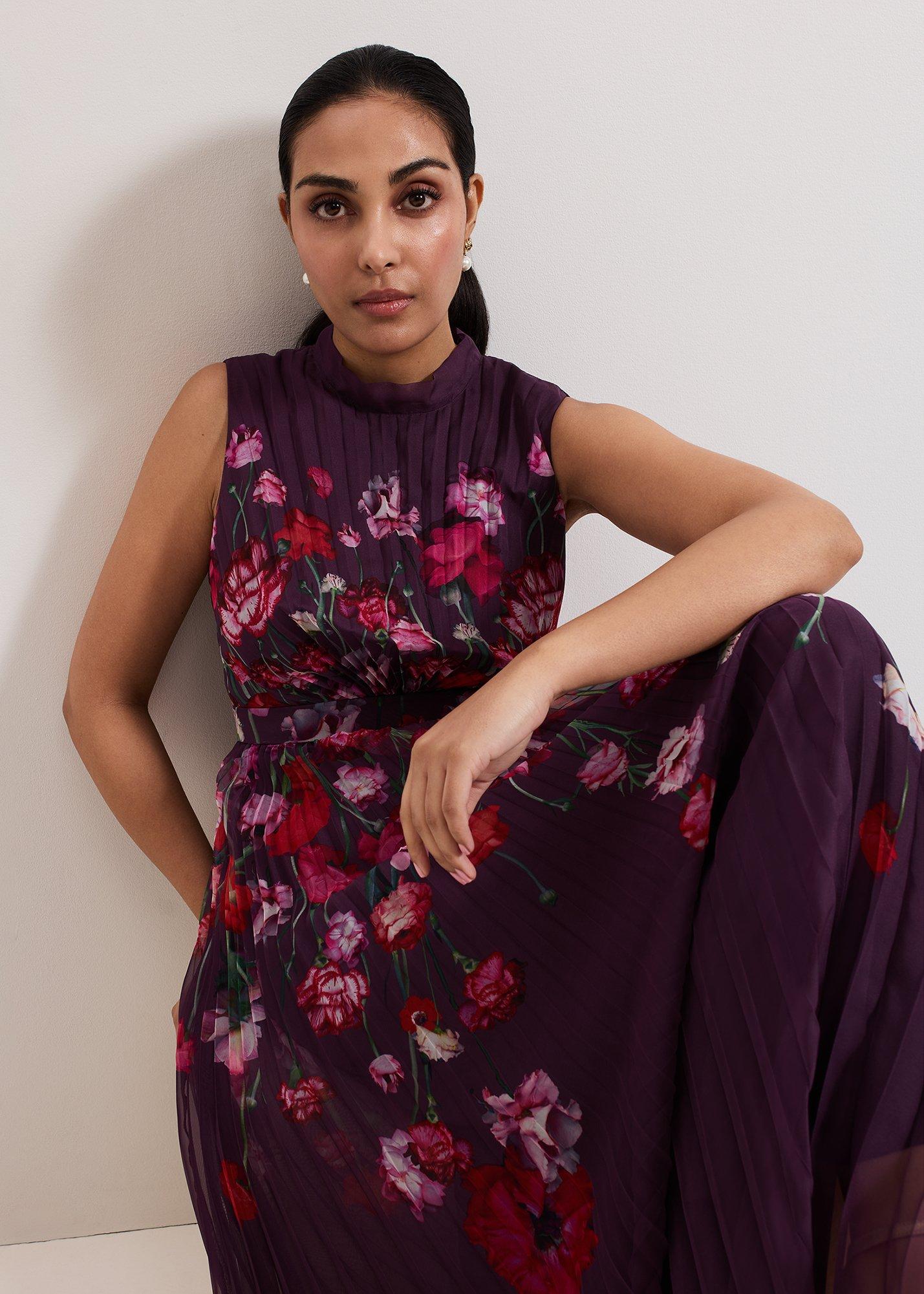 Petite Dahlia Floral Maxi Dress