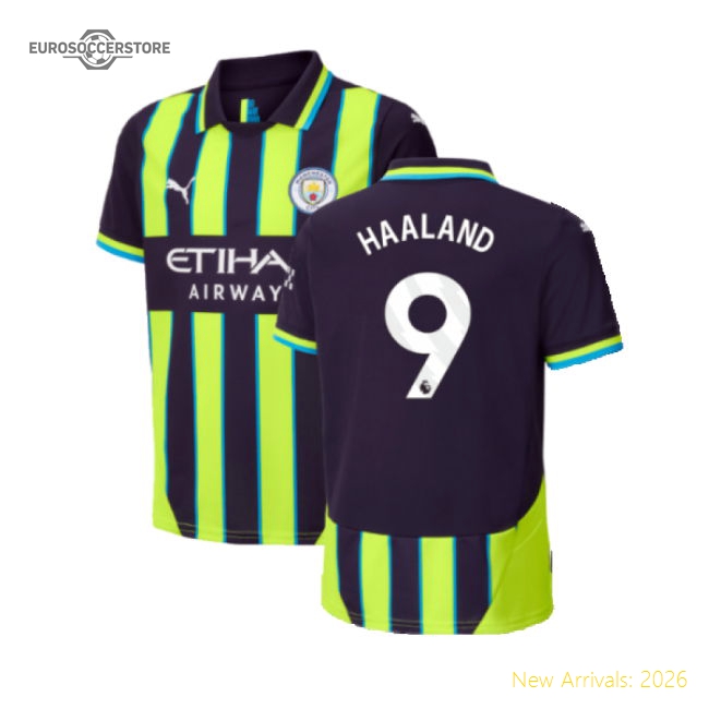 Premium 2024-2025 Man City Away Shirt (kids) (haaland 9) - Premium