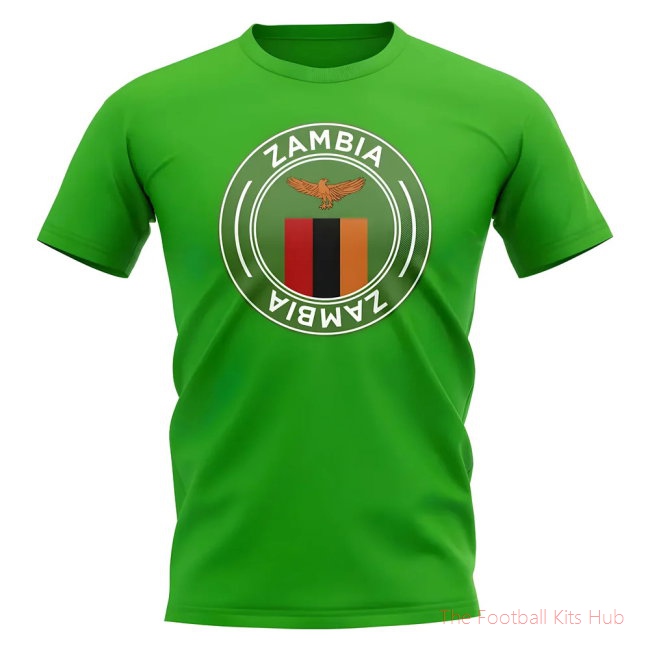 Zambia Football Badge T-Shirt (Green)