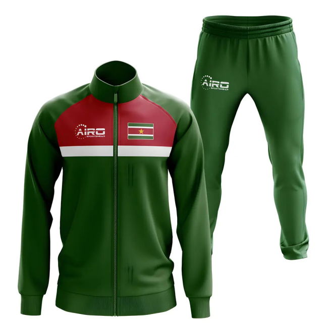 Suriname Concept Football Tracksuit (Green)