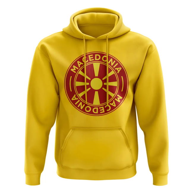 Macedonia Football Badge Hoodie (Yellow) Netherlands Oranje