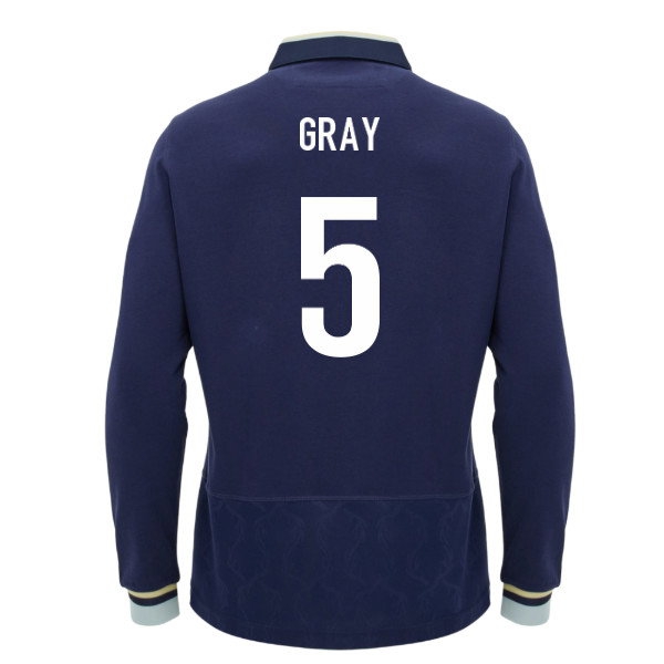 [SPK] 2026 2027 Scotland Rugby LS Cotton Shirt Home Uniform (Gray 5)