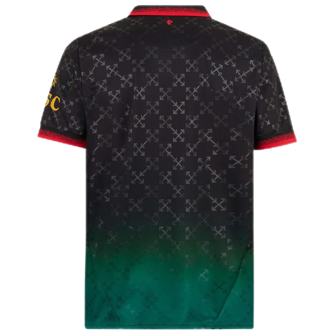 Moisture Wicking AC Milan X Off-White Shirt 2025 - Black