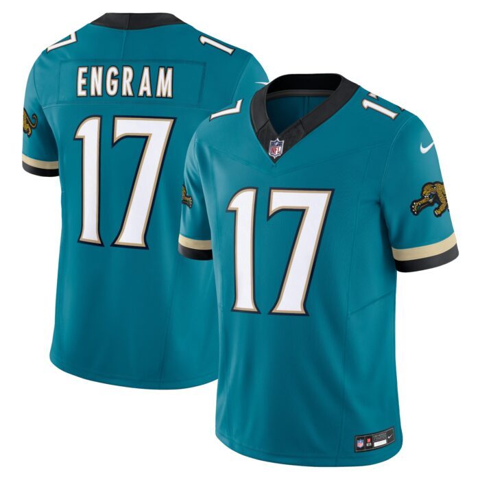 Men's Jacksonville Jaguars Evan Engram Nike Teal Prowler T...
