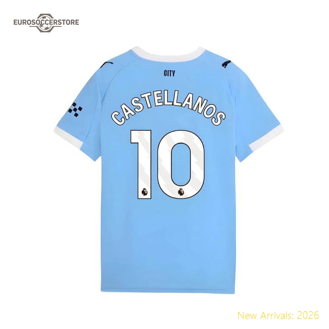 2025-2026 Man City Kids Gentle Castellanos Jersey Dri-fit
