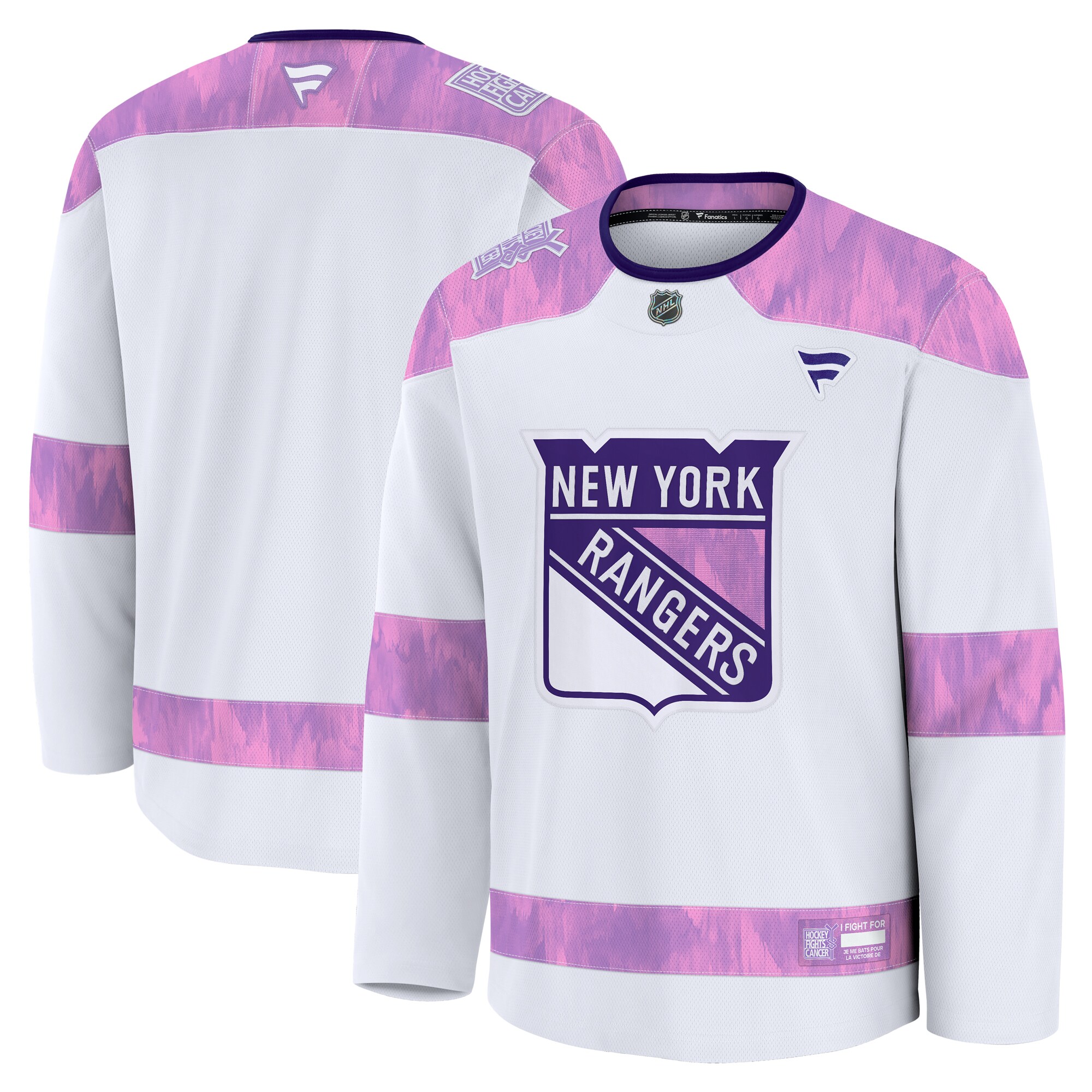 [LK] New York Rangers 2024 Hockey Fights Cancer Practice Jersey - White
