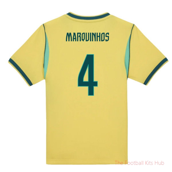 2026-2027 Brazil Home Little Boys Mini Kit (Marquinhos 4)