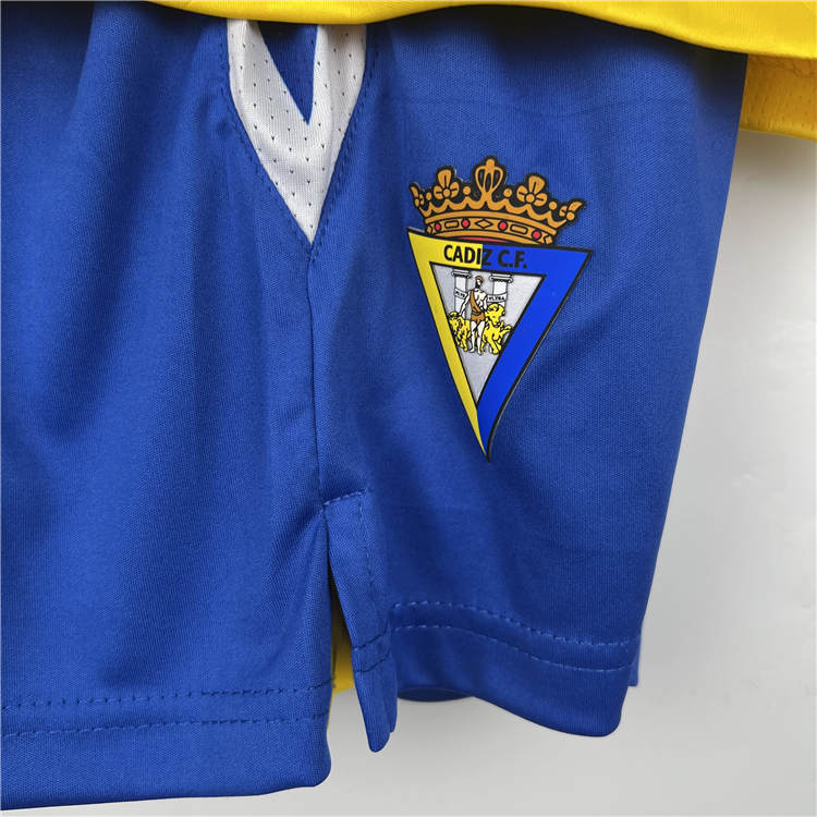 Official Kids Cádiz CF 2324 Home Football Soccer Kit ShirtShorts