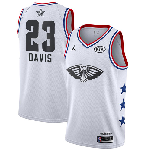NOP White Nike A. Davis #23 NBA Jersey Game Day Wear Basketball Jersey