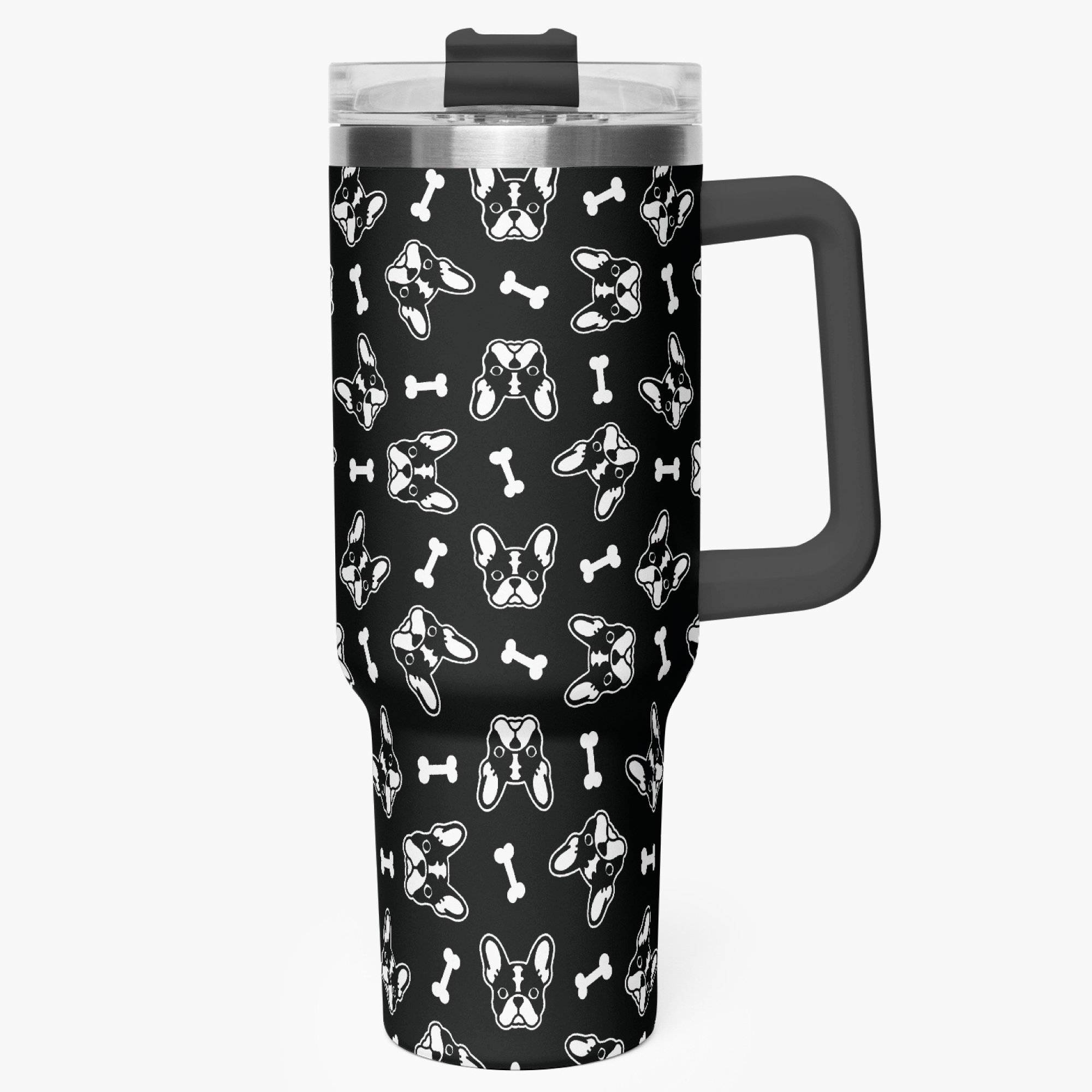 French Bulldog Cort Car Tumbler Cup Useful Frenchie Gear