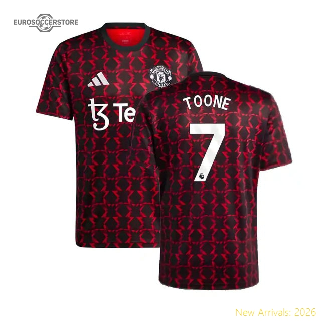 Premium Shirt Black Toone 7 2024-2025 Man Utd Pre-Match
