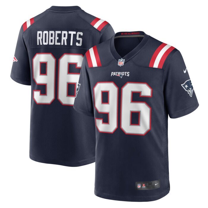 Men's New England Patriots Sam Roberts Nike Navy Game Play...