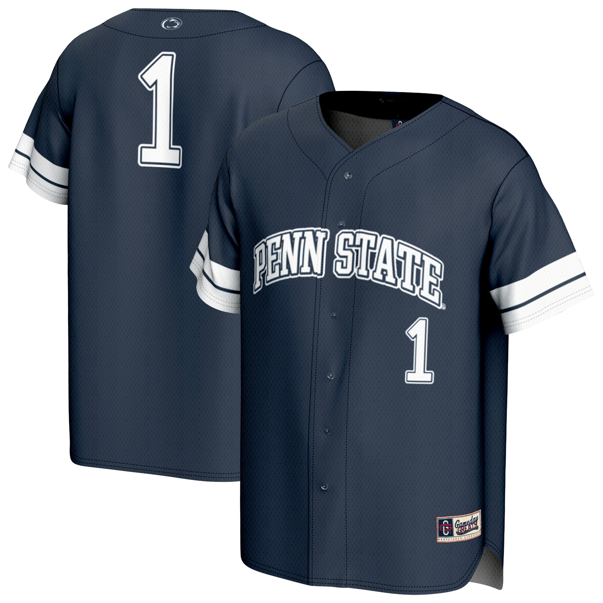 [DDG] Penn State Nittany Lions GameDay Greats Youth Lightweight Collegiate Baseball Fashion Jersey - Navy