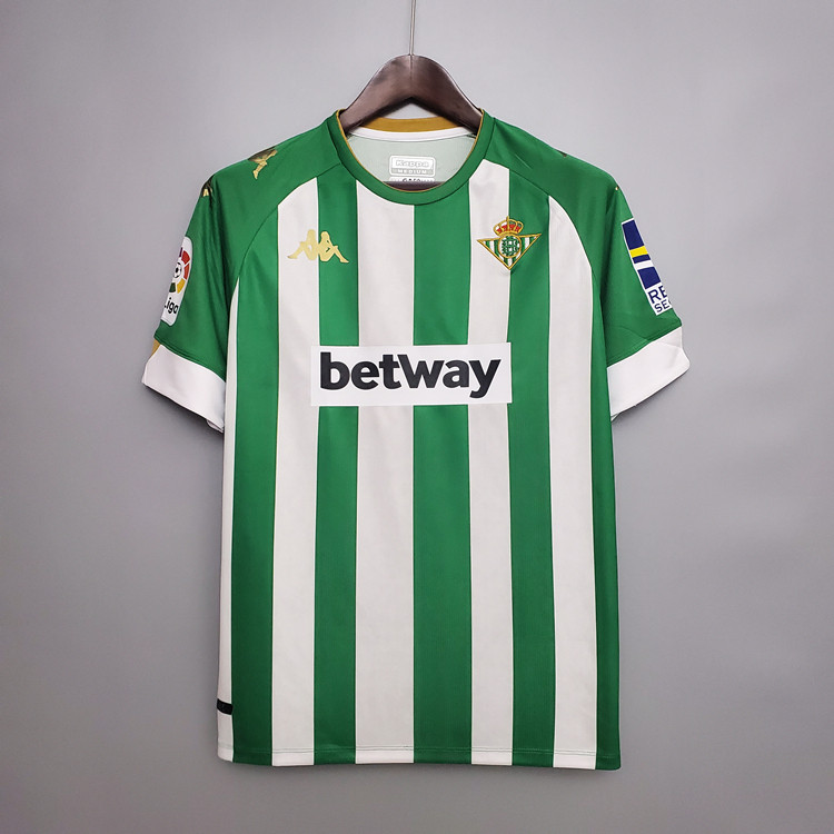 Real Betis 20-21 Home Green Soccer Jersey Football Shirt - Official