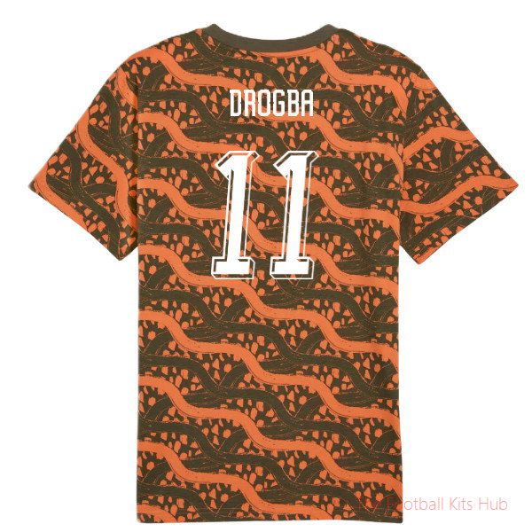 2026-2027 Ivory Coast FtblCulture Tee AOP (Black) (Drogba 11)