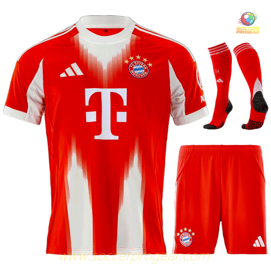 Team Jersey Team Jersey Set Youth Bayern Munich Home 2025-2026 Season