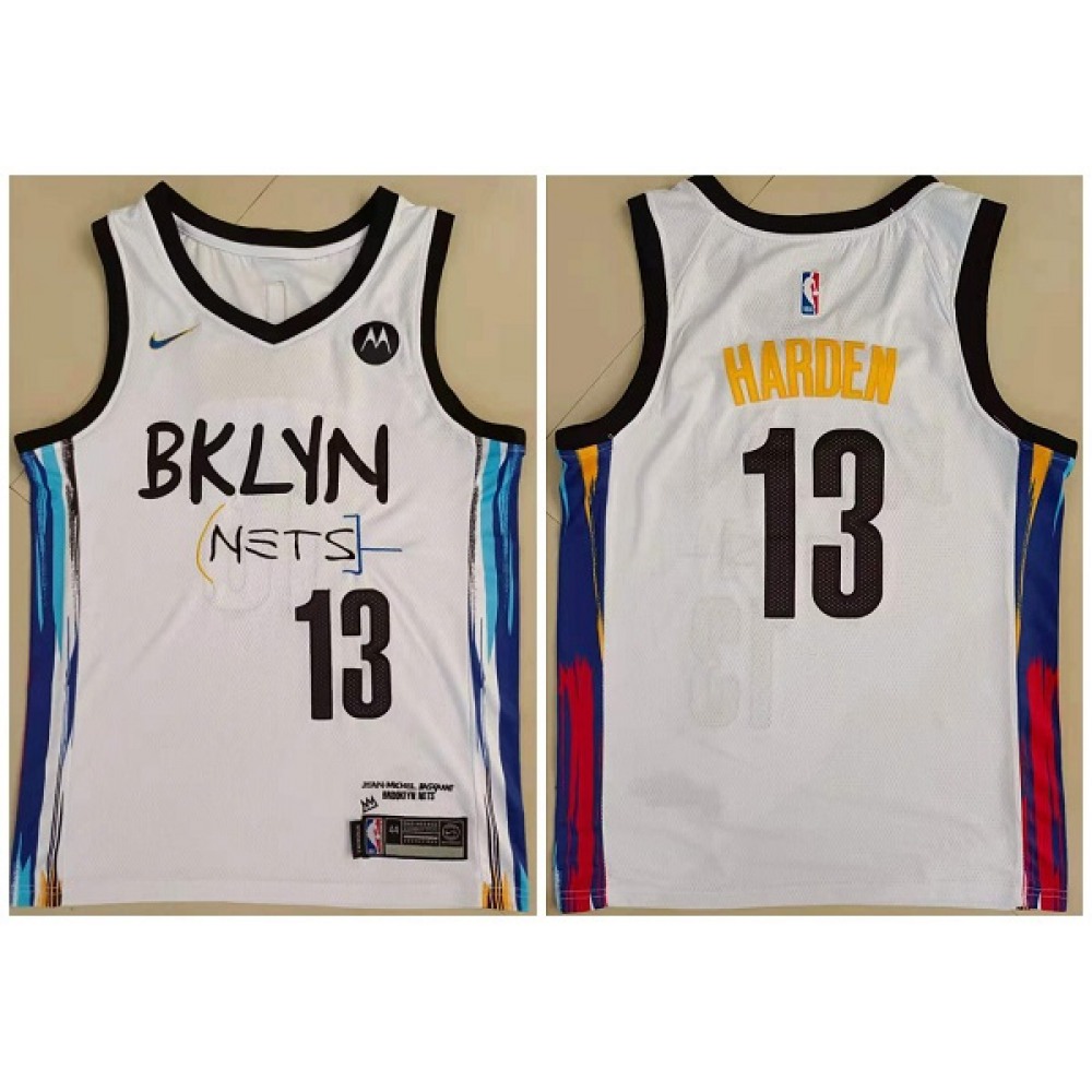 High-Quality Jersey Brooklyn Nets James Harden13 White - - Game Day Essential
