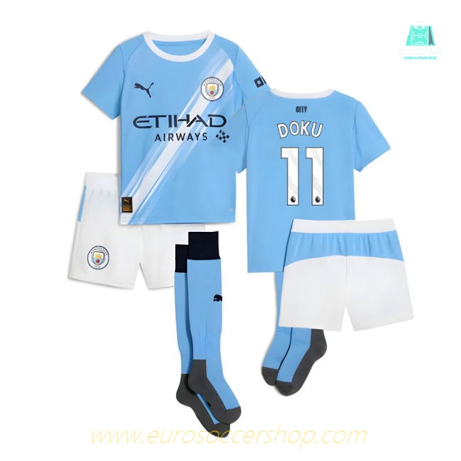 2025-2026 Man City Home Mini Kit (Doku 11)