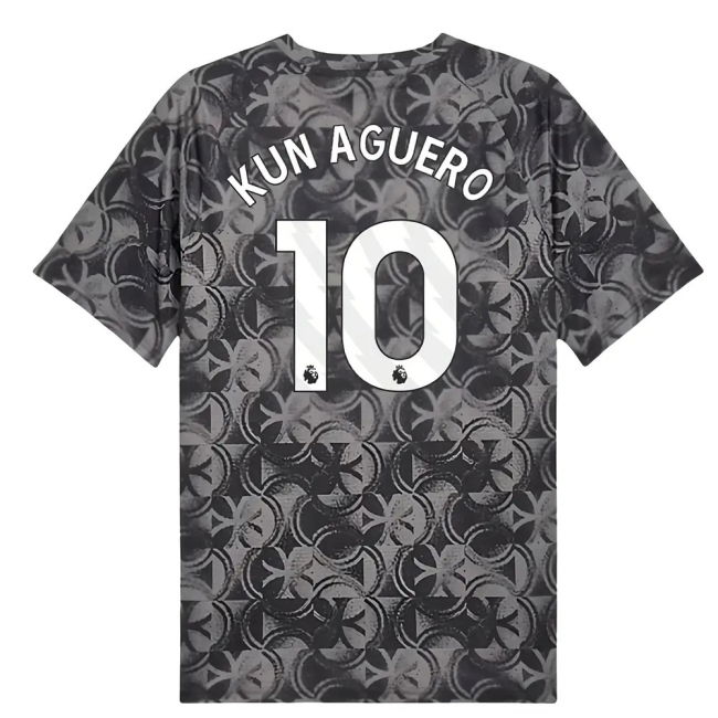 2025-2026 Man City Warm Up Jersey (Black) (Kun Aguero 10)