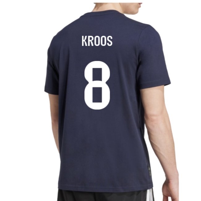 2025-2026 Real Madrid Seasonal Graphic Tee (legend Ink) (kroos 8)