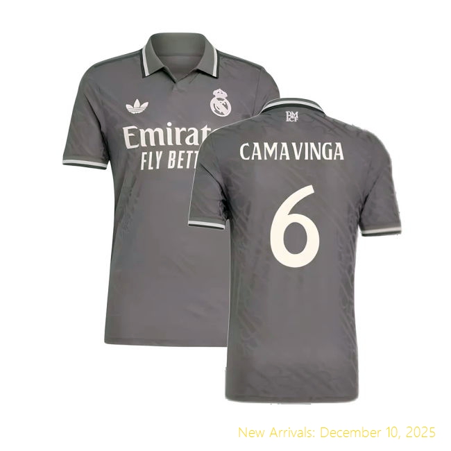 2024-2025 Real Madrid Third Shirt - Genuine Match Day (Camavinga 6)