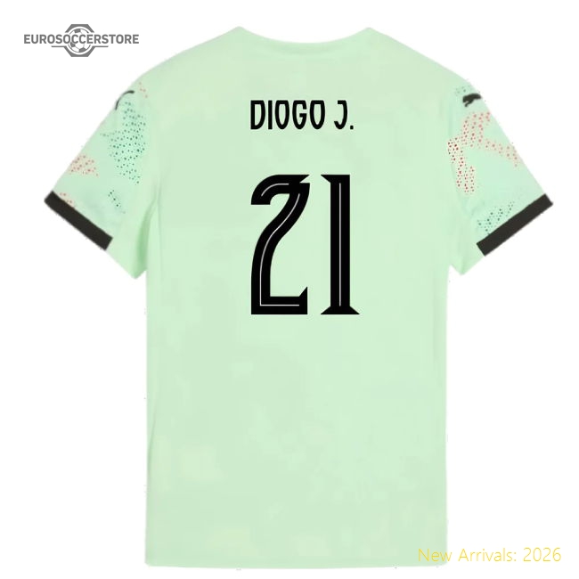 Luxury Womens Football Team Diogo J. Jersey 2025-2026 Lightweight