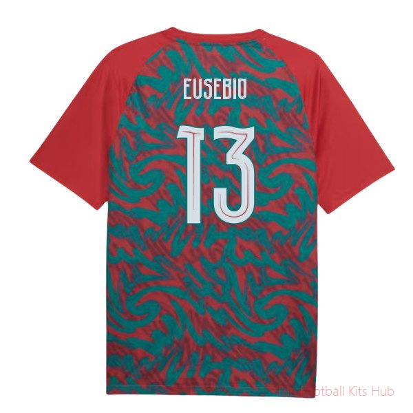 2026-2027 Portugal Warm Up Jersey (Red) (Eusebio 13)