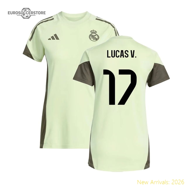 2025-2026 Real Madrid Training Jersey (Almost Lime) - Womens (Lucas V. 17)