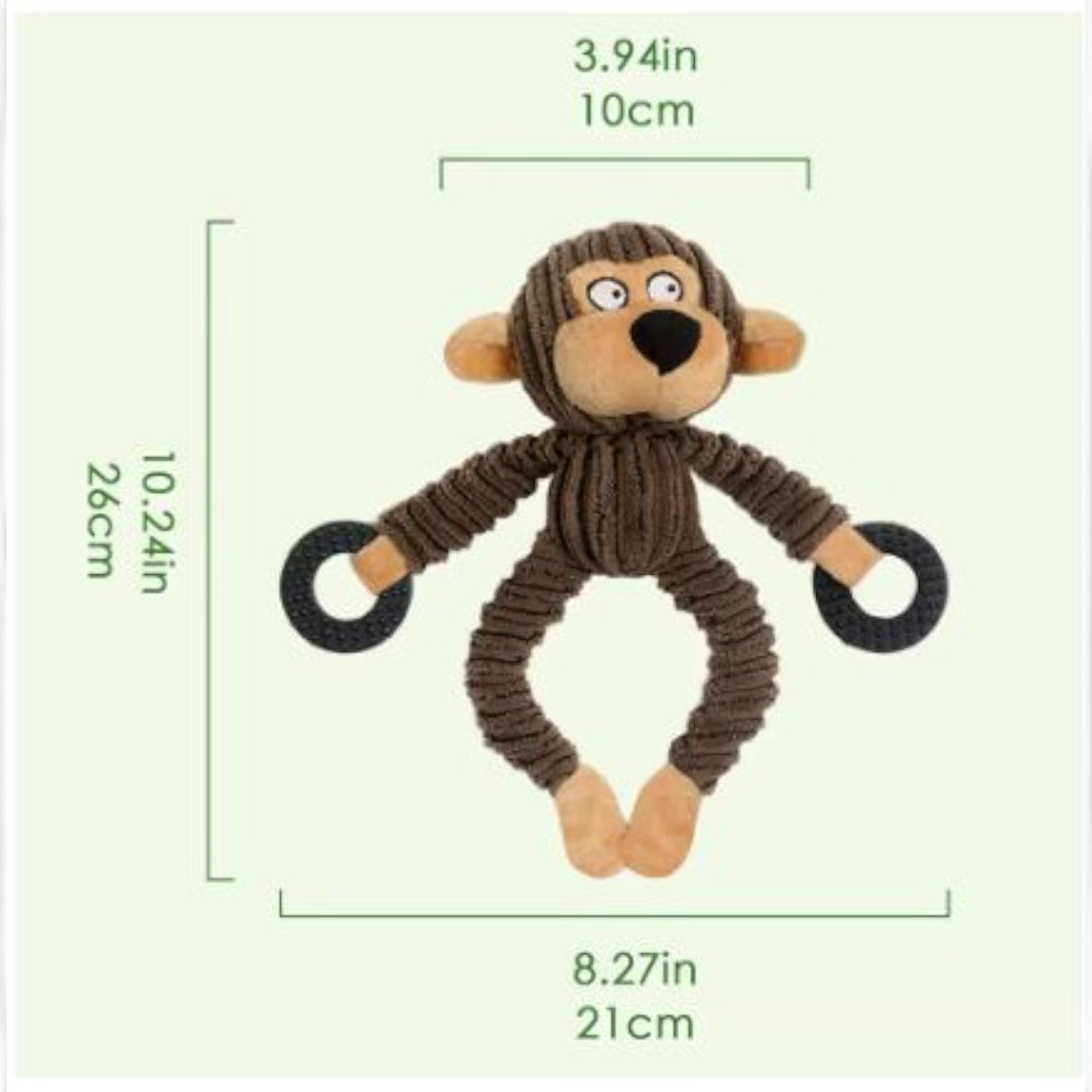 Soft Monkster Frenchie Plush Toy – Teething Interactive Plush Squeaky...