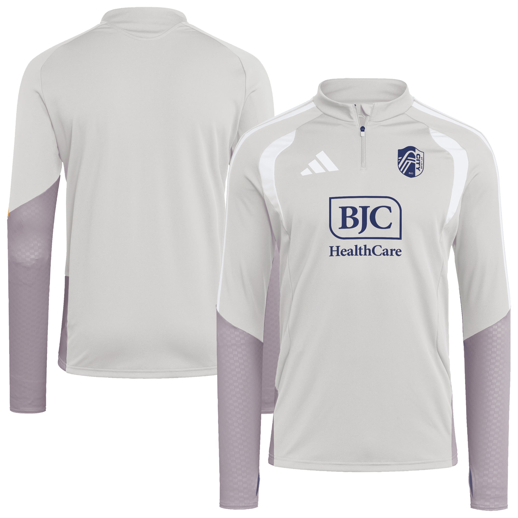 [JED] St. Louis CITY SC 2026 Tiro Competition Quarter-Zip Training Jersey Top - Silver
