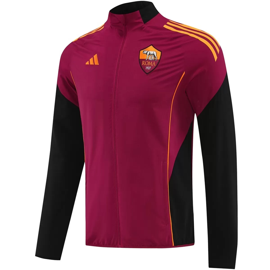 Official High Quality Lightweight AS Roma Windbreaker 202526