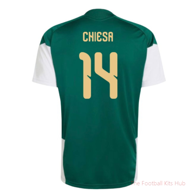 2026-2027 Italy Training Jersey (Green) (Chiesa 14)