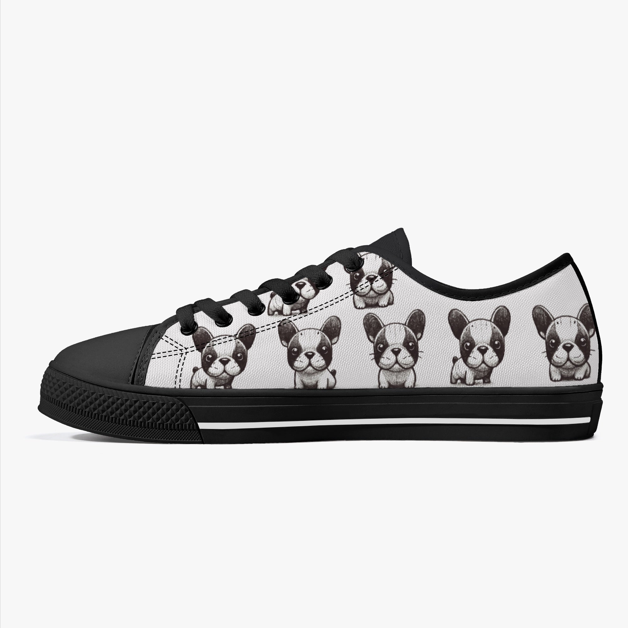 French Bulldog Camilla Classic Low Top Canvas Shoes Protective Paw Gear