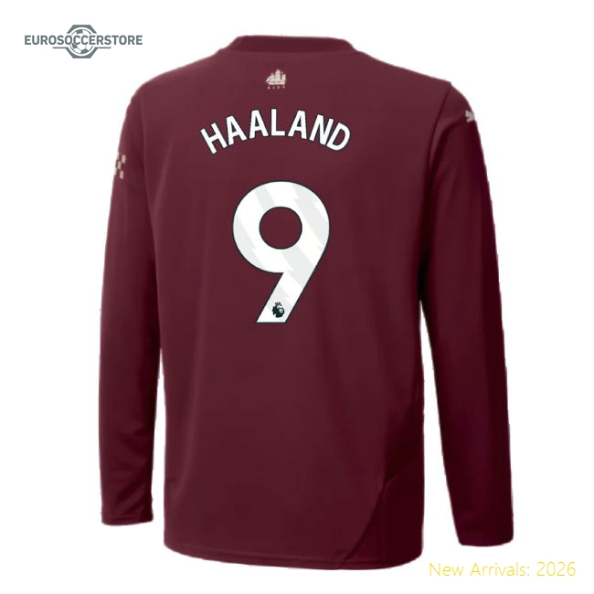 Durable Man City Kids Jersey Haaland 2024-2025 Dri-fit Breathable