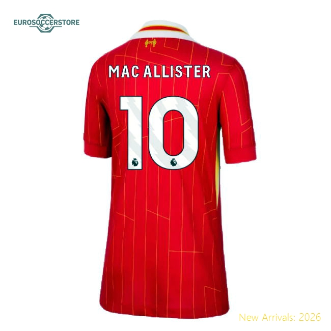 Liverpool 2024-25 Home Fan Version For Kids Allister Soccer Jersey