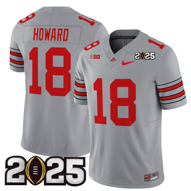 Men's Ohio St Buckeyes #18 Will Howard Game 2025 home jersey college