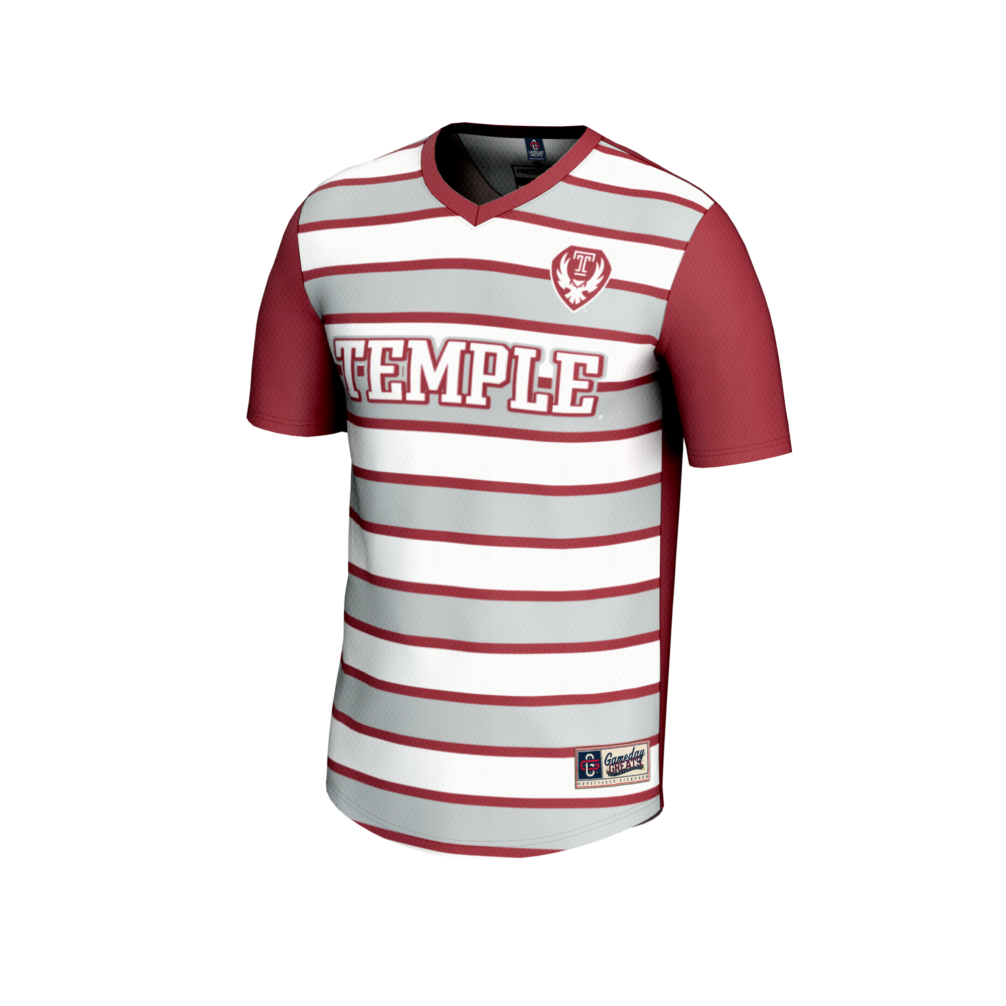 [LK] Temple Owls GameDay Greats Unisex Collegiate Men's Soccer NIL Pick-A-Player Fashion Jersey - Cherry/White