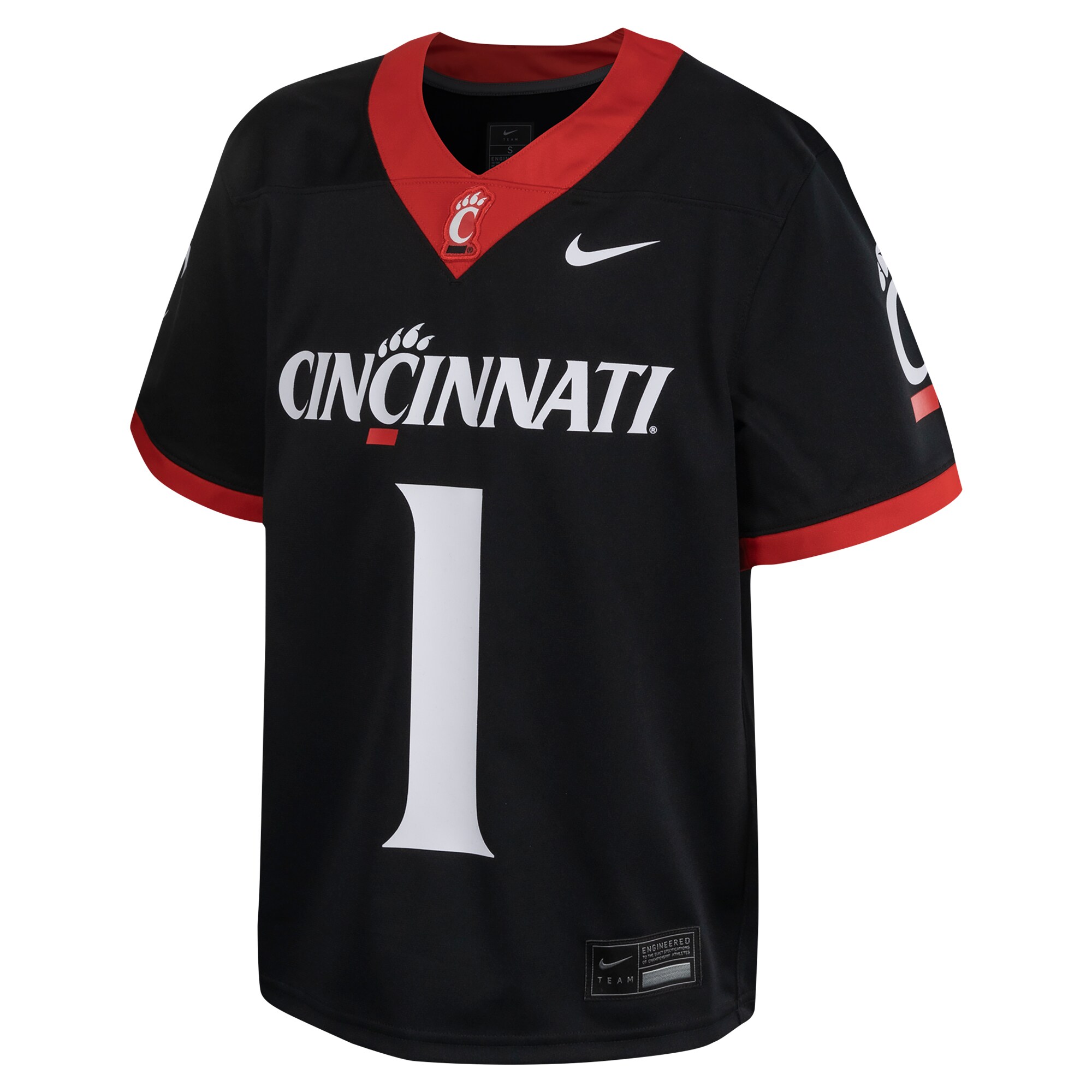 [DDG] Cincinnati Bearcats Youth Untouchable Football Jersey - Black