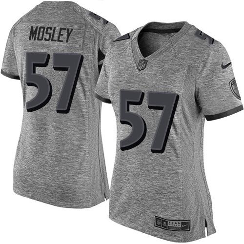 NFL B R Ravens #57 C.J. Mosley Gray Limited Jersey - High Quality