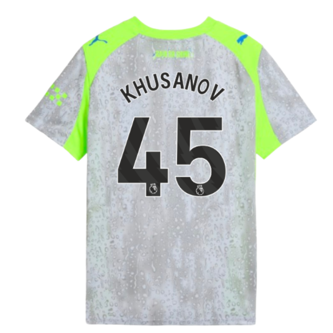 football shirt 2025-2026 Man City Third Shirt (Kids) (Khusanov 45)