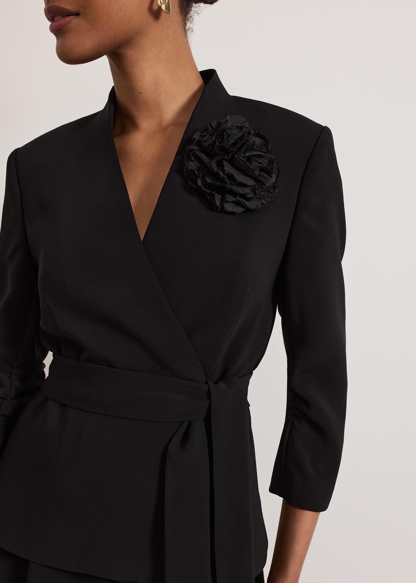 Sophin Black Corsage Jacket