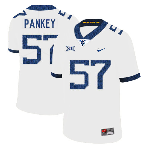 Men's None #57 Adam Pankey White 2024 college football game jersey