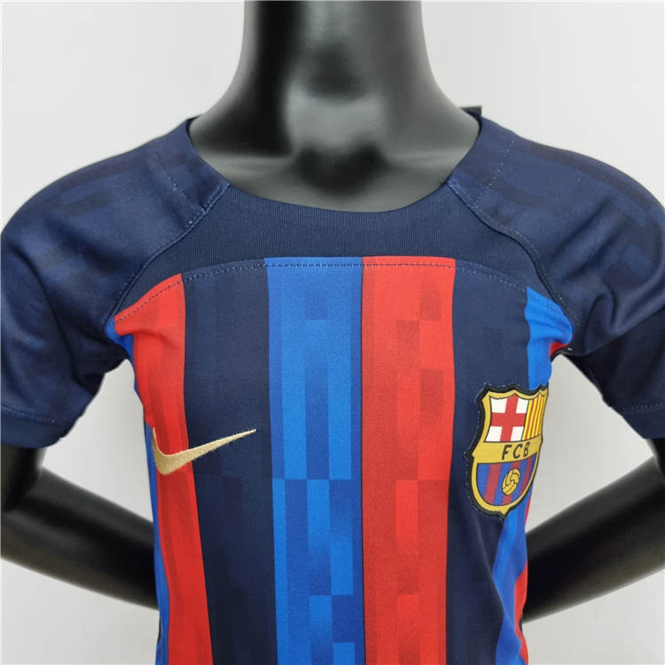 High Performance Barca Kids Barcelona FC 2223 Home Kit ShirtShorts
