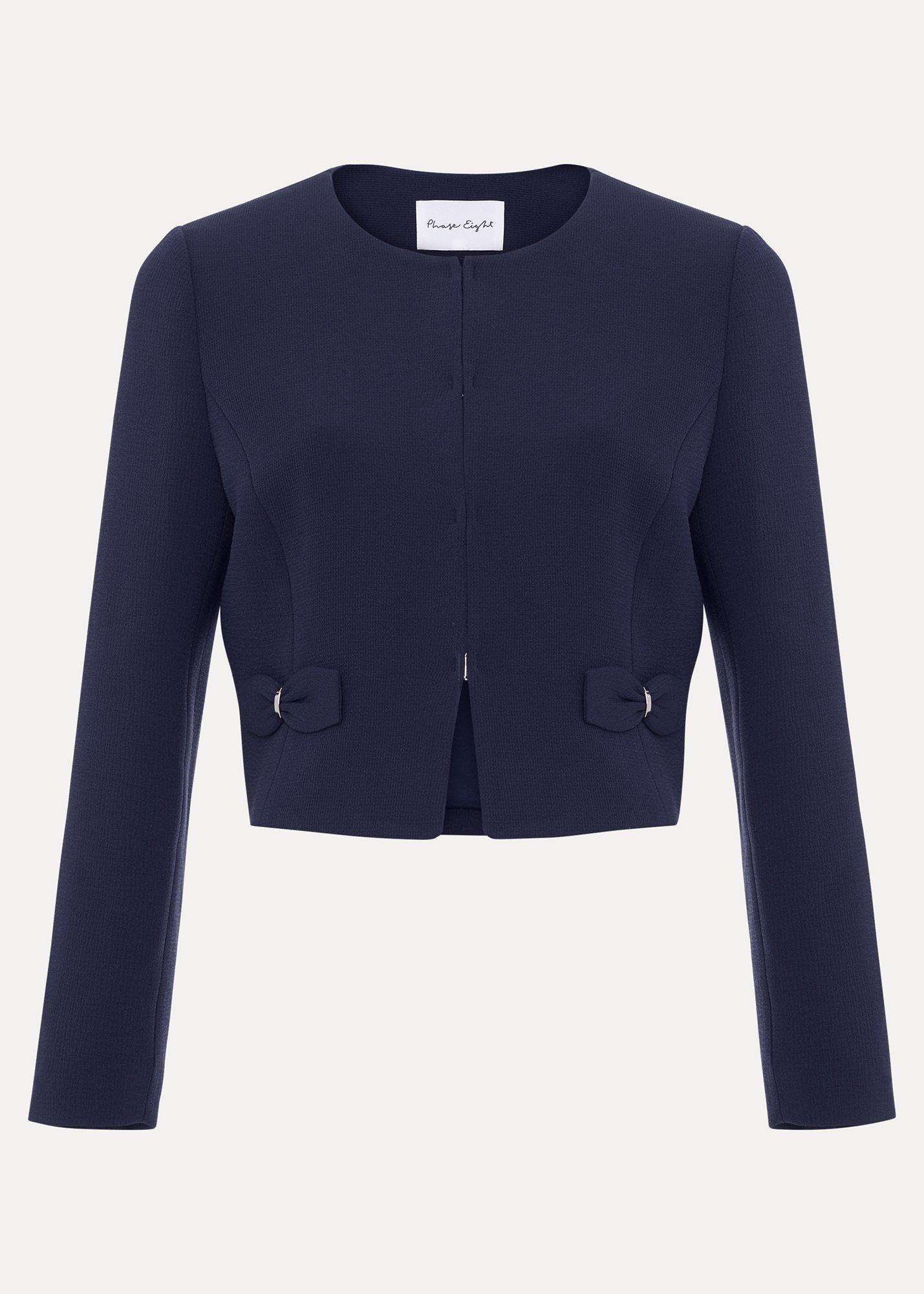 Pheebs Textured Bow Detail Jacket