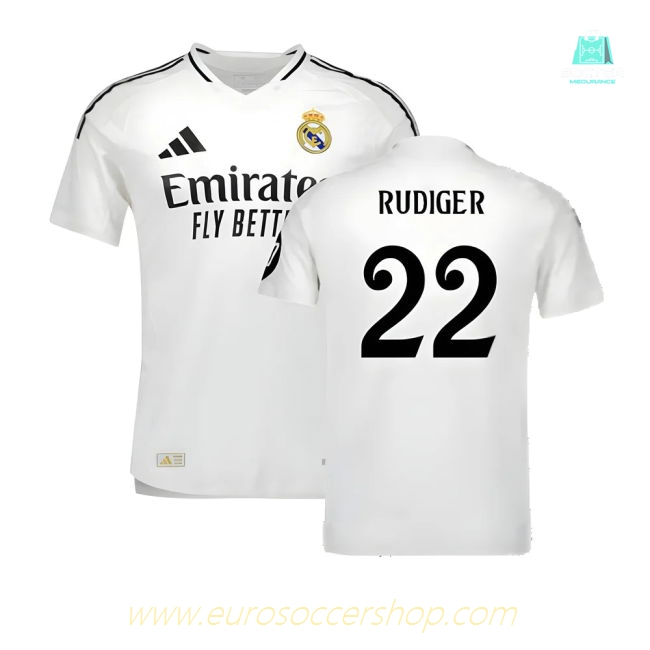 2024-2025 Real Madrid Authentic Home Shirt (Rudiger 22)