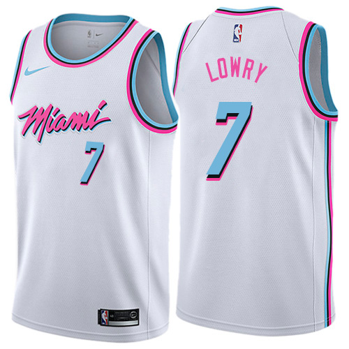 Authentic MIA Kyle Lowry #7 2024 City Swingman NBA Jersey White -